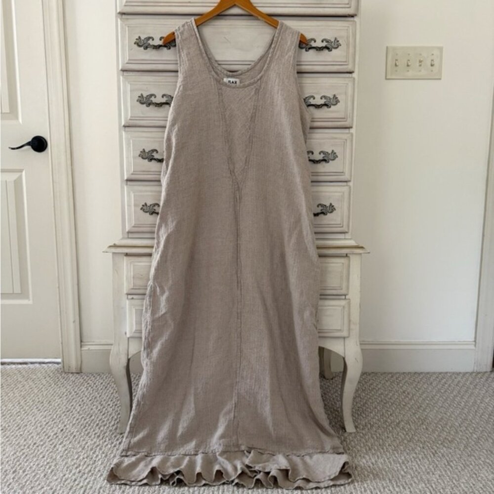 Flax Linen Boho Maxi Dress